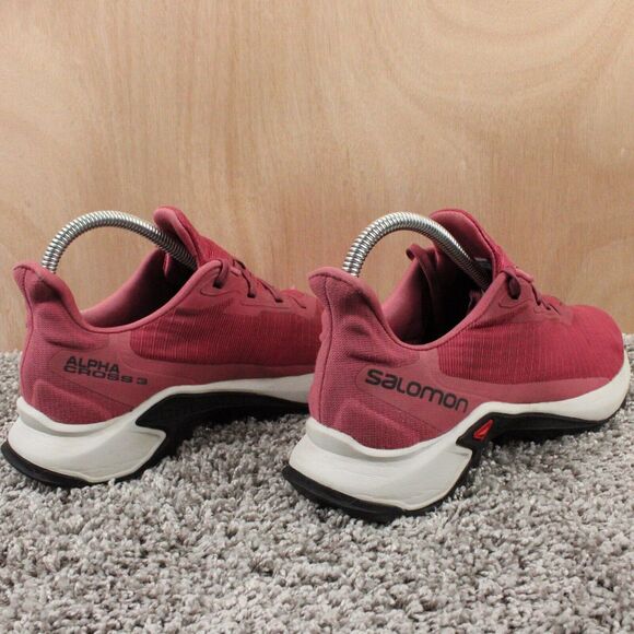 Salomon Alphacross 3 Trail Running Shoes Womens 6 Red Mesh Outdoor Athletic - Picture 9 of 14